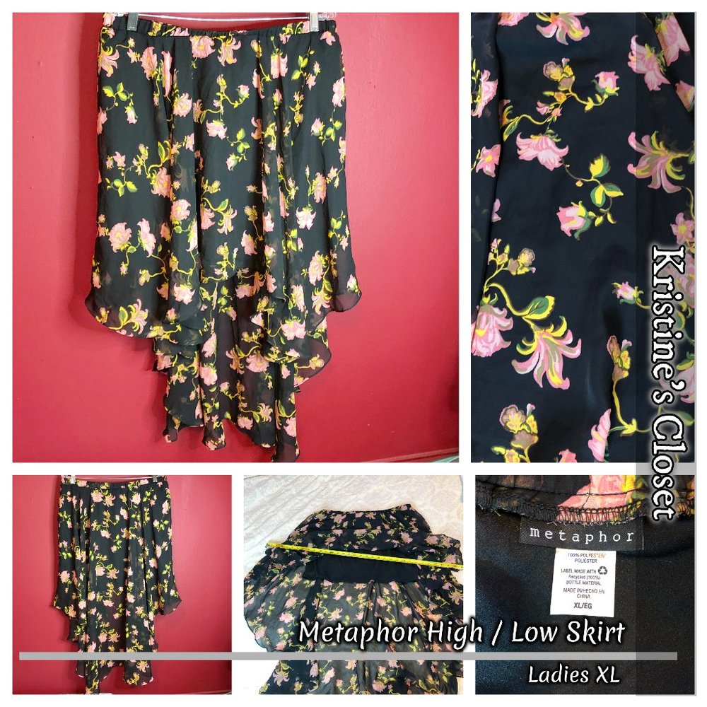 High Low Floral Skirt - Ladies XL